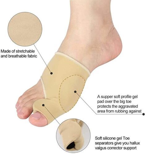 Product image for  Big Toe Bunion Corrector Splint Straightener Valgus Pain ReliefBig Bone Orthopedic Bunion Correction Pedicure Socks Silicone Corrector Braces Toes Separator Feet Care Tool Health, Household & Baby Care 8