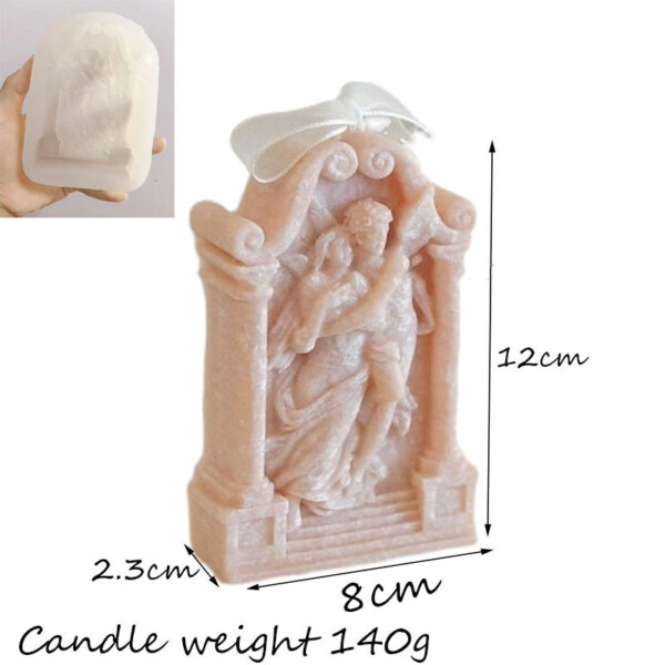 Product image for  Ancient Greek Couple Angel Aromatherapy Gypsum Candle Chocolate Baking Cake Decorating Silicone Mold Home Décor 6