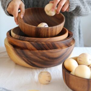 Product image for  Acacia wooden bowl wooden tableware Kitchen & Dining 13