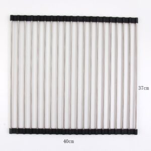 Product image for  Folding Kitchen Drain Sink Rack Stainless Steel Kitchen & Dining 21