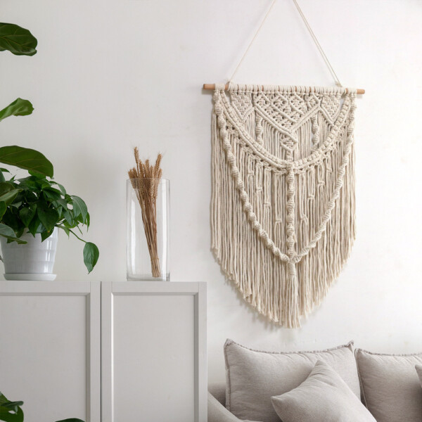 Product image for  Pure hand knitting cloth art adornment Nordic wind Bohemian tapestry Home Décor 6