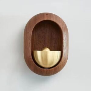 Product image for  Black Walnut Brass Suction Door Dopa Wind Chimes Home Décor 17