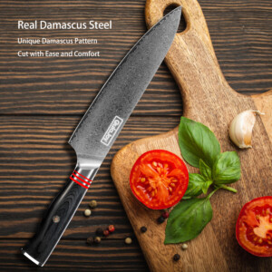 Product image for  Qulajoy VG10 Chef Knife, 67-Layers Japanese Damascus Knife, 8 Inch Kitchen Knife With Ergonomic Handle, Razor Slicing Knife For Meat, Vegetable Kitchen & Dining 18