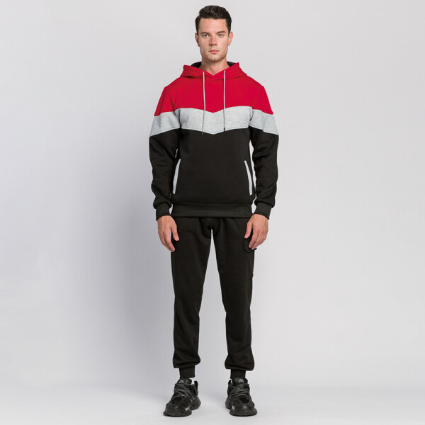 Product image for  Fashion Pullover Hoodies Sweatshirt for Men Spring Autumn Casual Solid Color Men's Clothing 6