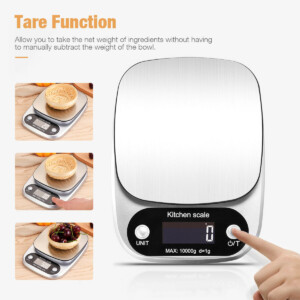 Product image for  Digital Kitchen Food Diet Scale, Multifunction Weight Balance 22lbs 1g Kitchen Scale Stainless Steel Weighing Scale For Food Diet Postal Balance Measuring Kitchen & Dining 14