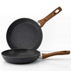 Product image for  Egg Frying Pan Non Stick 20cm 8 Inch, Induction Wok For Steak Bacon Hot-Dog Burgers, Forged Aluminum Woks Nonstick Anti-Scratch Coating Anti-scalding Handle DesignBann Kitchen & Dining 19