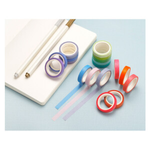 Product image for  Color Paper Tape Width 8Mm Decorative Sticker 60 Color Rainbow Set Arts, Crafts & Sewing 12