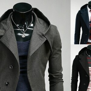 Product image for  Men’s Korean Slim Hooded Suit New Foreign Trade Men's Clothing 12