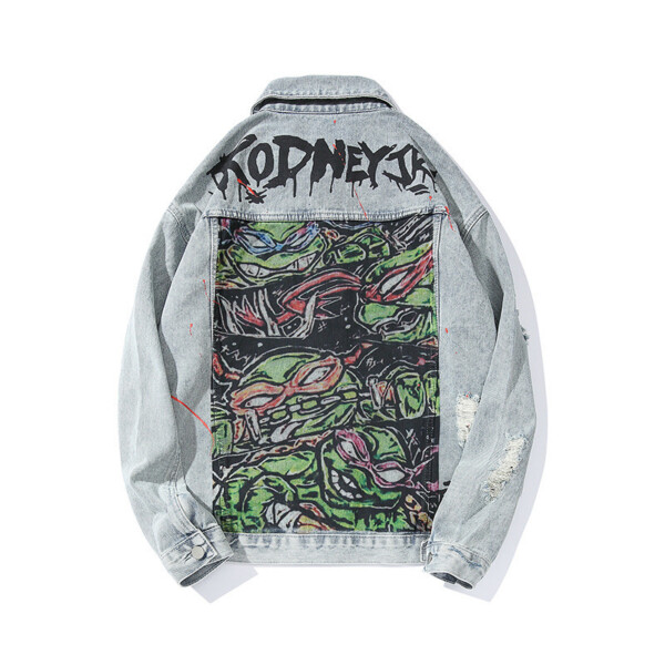 Product image for  Lapel vintage denim jacket Men's Clothing 4