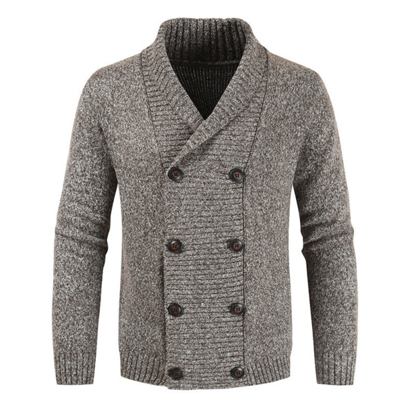 Product image for  Casual youth double breasted cardigan sweater Men's Clothing 5