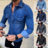 Product image for  Linen short-sleeved men’s t-shirt summer shirt Men's Clothing 26