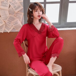 Product image for  Ice Silk Summer Couple Pajamas Spring And Autumn Men's Clothing 16