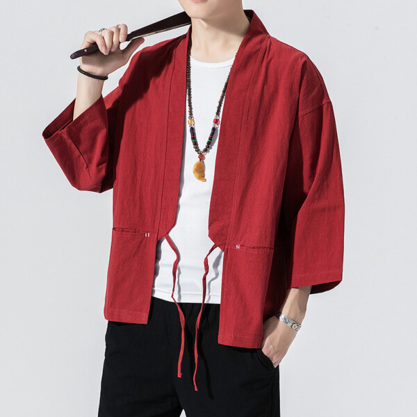 Product image for  Men’s Fashion Simple Casual Cardigan Coat Men's Clothing 8