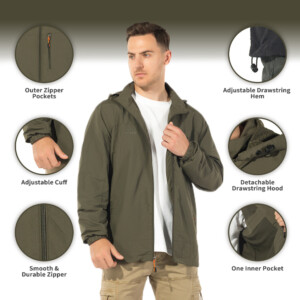 Product image for  Men’s Breathable Windbreaker Oversized Jacket Men's Clothing 13