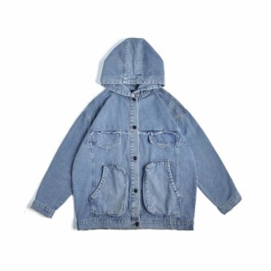 Product image for  Hooded Denim Jacket Men’S Casual Student Jacket Jacket Men's Clothing 11