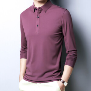 Product image for  Ice Silk Cotton Slim-Fit Simple Long-Sleeved Clothes Men's Clothing 15