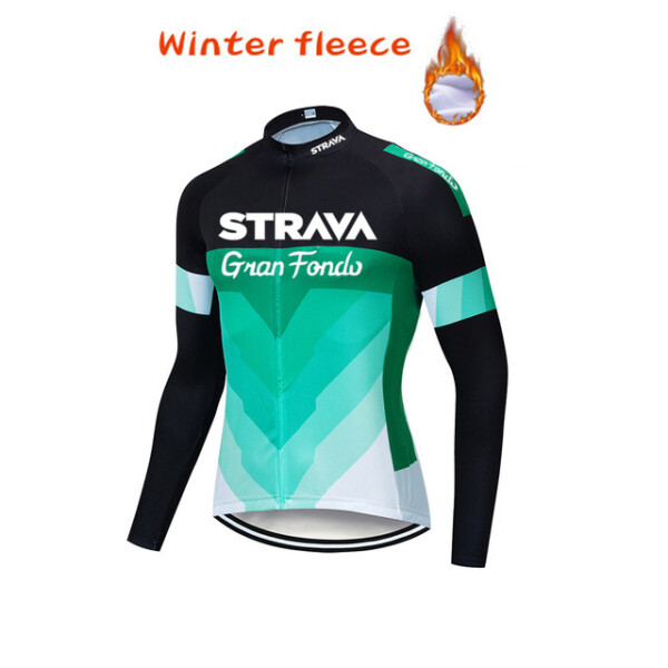 Product image for  Warm Polar Fleece Cycling Jersey Men’s Jersey Suit Men's Clothing 7
