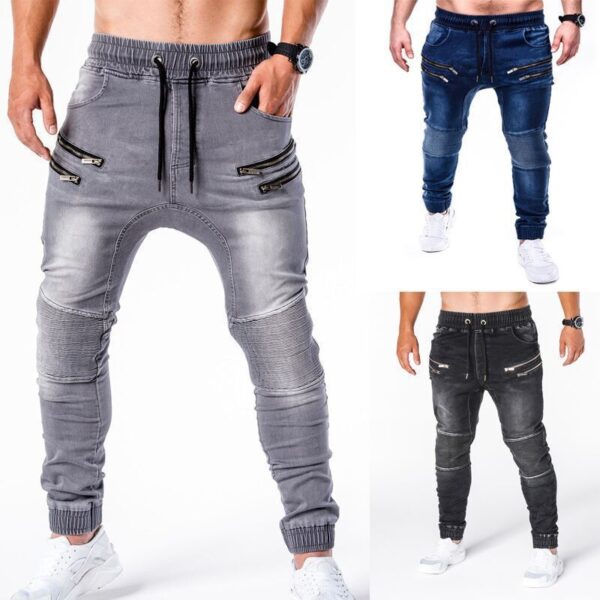 Product image for  Sweatpants zip hip hop jeans Men's Clothing 4