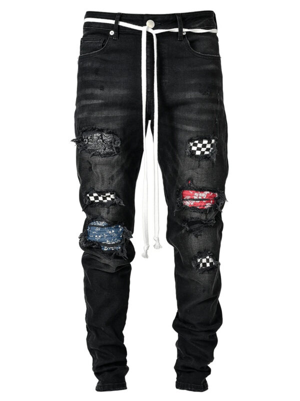 Product image for  Slim-fit ripped skirt pants Men's Clothing 8