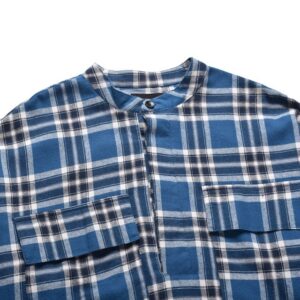 Product image for  Men’s Shirt High Street Plaid Striped Henley Collar Long Sleeve Shirt Jacket Men's Clothing 19