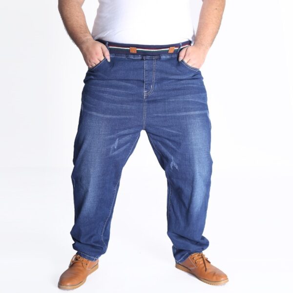 Product image for  Trendy elastic waist loose plus size jeans Men's Clothing 6