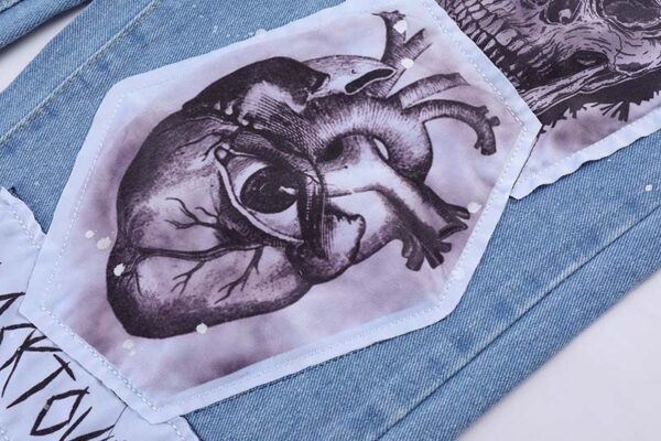 Product image for  Men’s Street Retro Washed Old Patch Jeans Men's Clothing 8