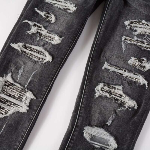 Product image for  High Street Denim Men’s Patch Slim Fit Slim Feet Pants Men's Clothing 6