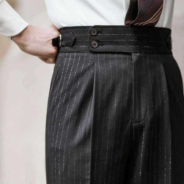 Product image for  Casual High Waist Men’s Straight Striped Non-iron Pants Men's Clothing 6