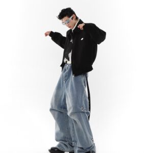 Product image for  Washed Denim High Waisted Silhouette Men's Clothing 12