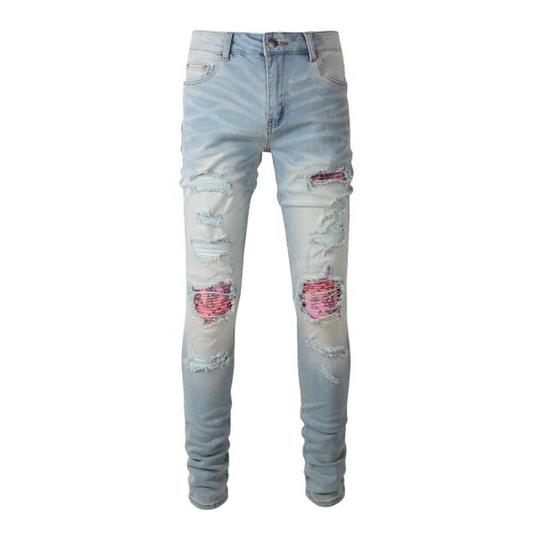 Product image for  Jeans Men’s High Street Paisley Light Color Men's Clothing 6