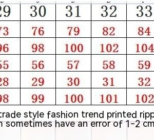 Product image for  Punk Men’s Jeans Hole Embroidery Five-pointed Star Men's Clothing 23