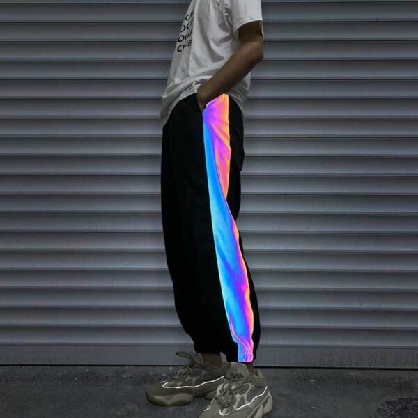 Product image for  Colorful luminous reflective couple camouflage sweatpants Men's Clothing 5