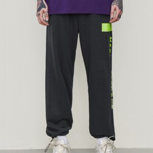 Product image for  Tide brand personality street English printing men’s casual beam foot sweatpants Men's Clothing 12
