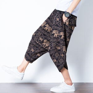 Product image for  Chinese style retro large size Nepalese pants Thai personality wild elephant pants Men's Clothing 16