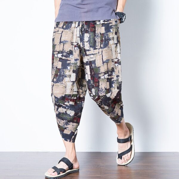 Product image for  Chinese style retro large size Nepalese pants Thai personality wild elephant pants Men's Clothing 11