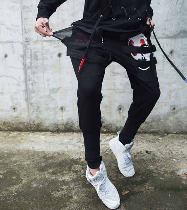 Product image for  Ribbon belt foot casual pants Slim feet sports pants national tide harem pants Men's Clothing 9