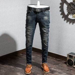 Product image for  Retro Nostalgic Jeans Spring And Autumn Tide Brand Self-cultivation Korean Version Men's Clothing 10