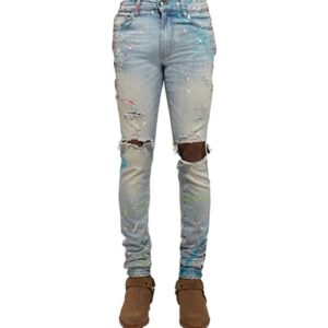 Product image for  Slim-fit Zippered Trousers With Holes In The Hem Of The Same Style For Men And Women Men's Clothing 10