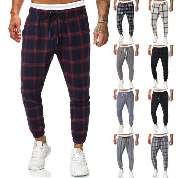 Product image for  Fashion check casual trousers Men's Clothing 4