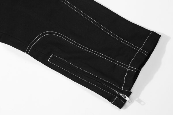 Product image for  Solid Color Street Loose Simple Embroidery Small Feet Jeans Men Men's Clothing 8