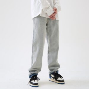 Product image for  Men’s Light Washed Loose Straight Leg Jeans Men's Clothing 9