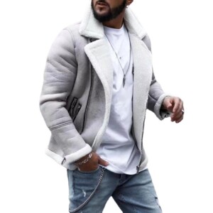 Product image for  Lamb Wool Lapel Warm Jacket Men's Clothing 13
