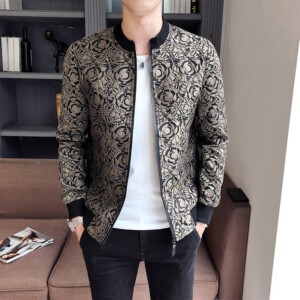 Product image for  Spring And Autumn Fashion Pattern Stand Collar Jacket Men Men's Clothing 13