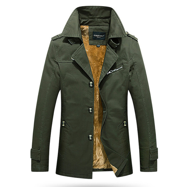 Product image for  Mid-length Cotton Padded Washed Jacket Men's Clothing 6