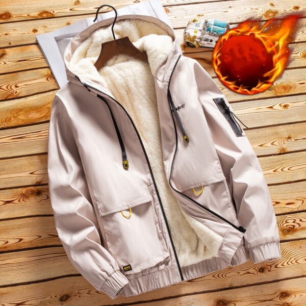 Product image for  Men’s Student Workwear Loose Hooded Jacket Men's Clothing 7