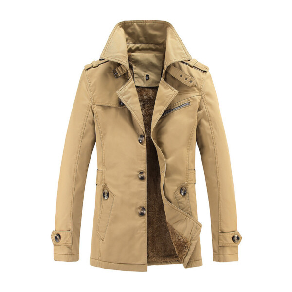 Product image for  Men’s Jacket With Velvet Thickened Windbreaker Men's Clothing 8