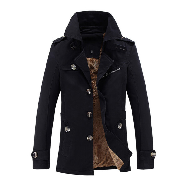 Product image for  Men’s Jacket With Velvet Thickened Windbreaker Men's Clothing 5