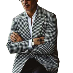 Product image for  Men’s European and American All-Match Slim-Fit Plaid Casual Suit Men's Clothing 12