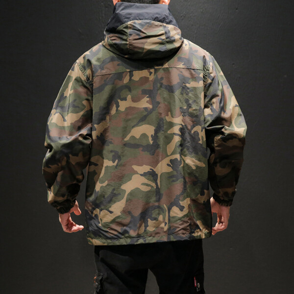 Product image for  Two-sided Camouflage Fashion Hooded Jacket Men's Clothing 5