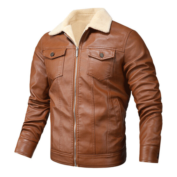 Product image for  Men’s autumn and winter fashion men’s fur in one Men's Clothing 8